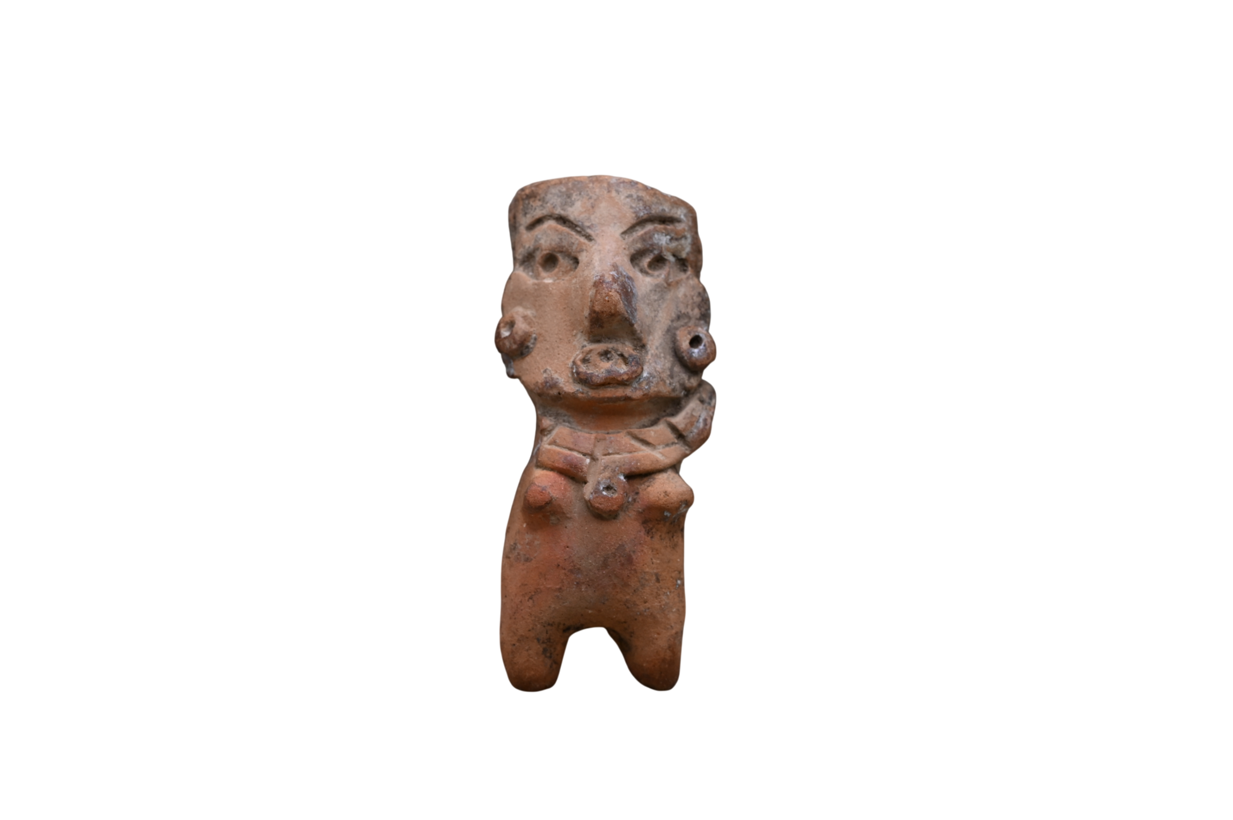Pre-Columbian San Jeronimo terracotta standing female figure, Mexico, c. 100 BC–200 AD