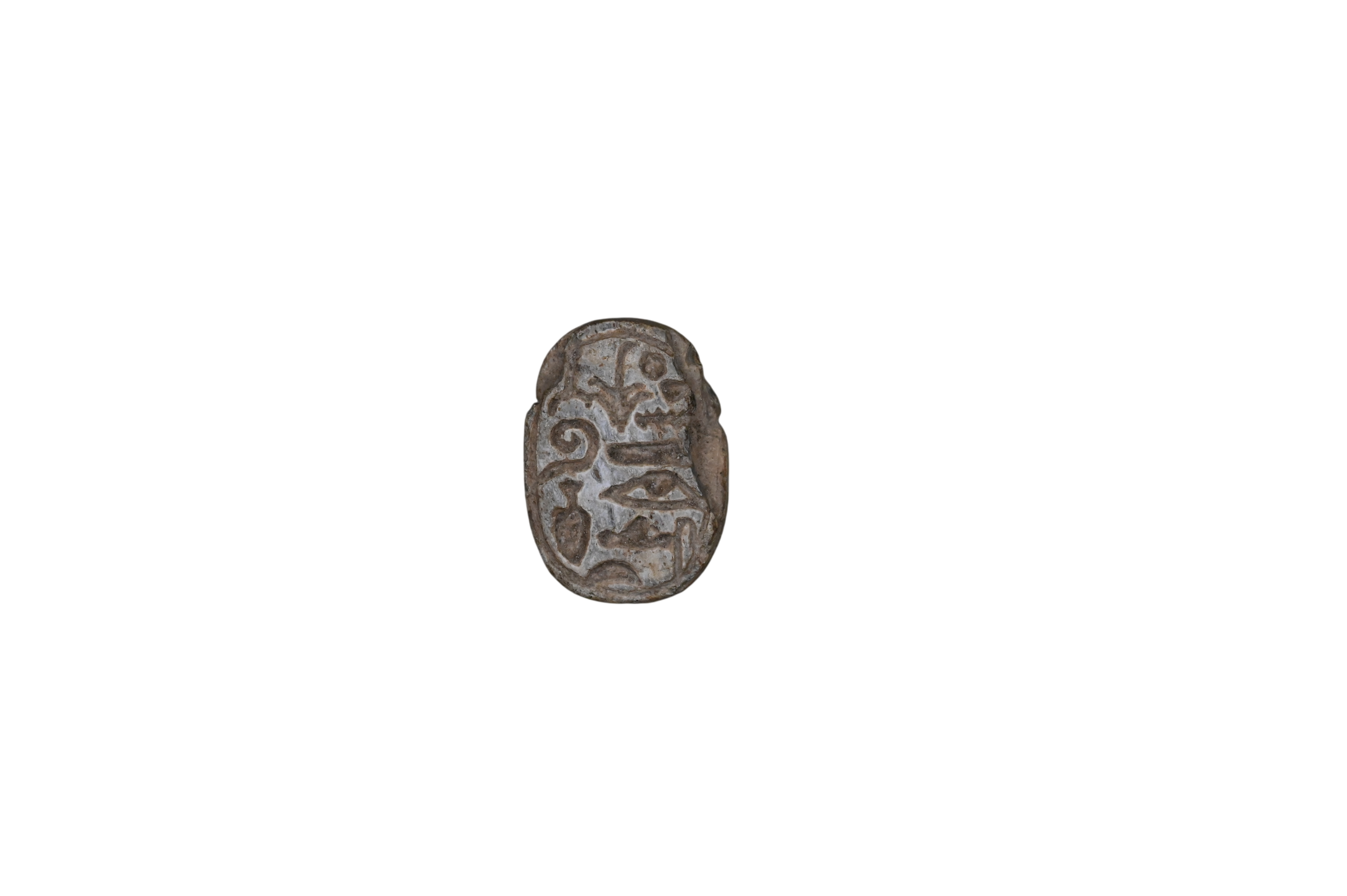 Ancient Egyptian scarab inscribed with praise to Khonsu, Third Intermediate Period