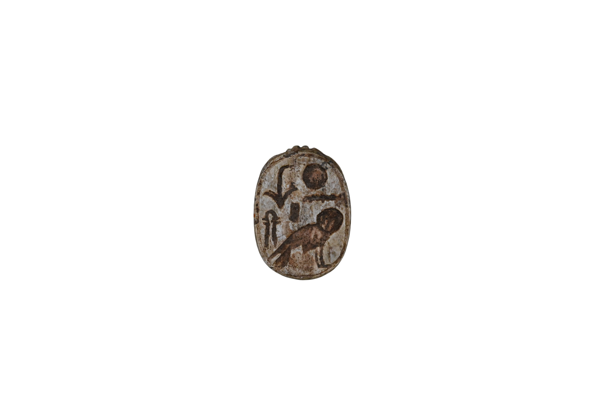 Egyptian scarab inscribed with the name of Khonsu, Third Intermediate to Late Period, 1100–332 BC