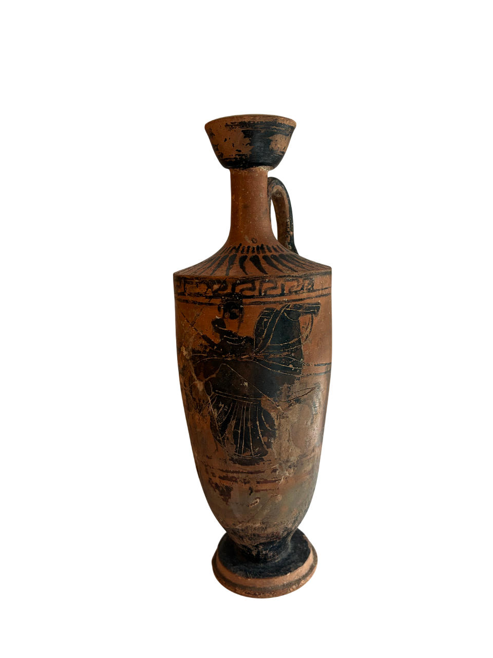 Attic black-figure lekythos with charioteer and Athena, Greek, c. 500–400 B.C.