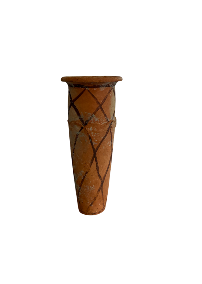Naqada II–III Predynastic Egyptian pottery jar with red wavy-handle decoration, c. 3400–3000 BC