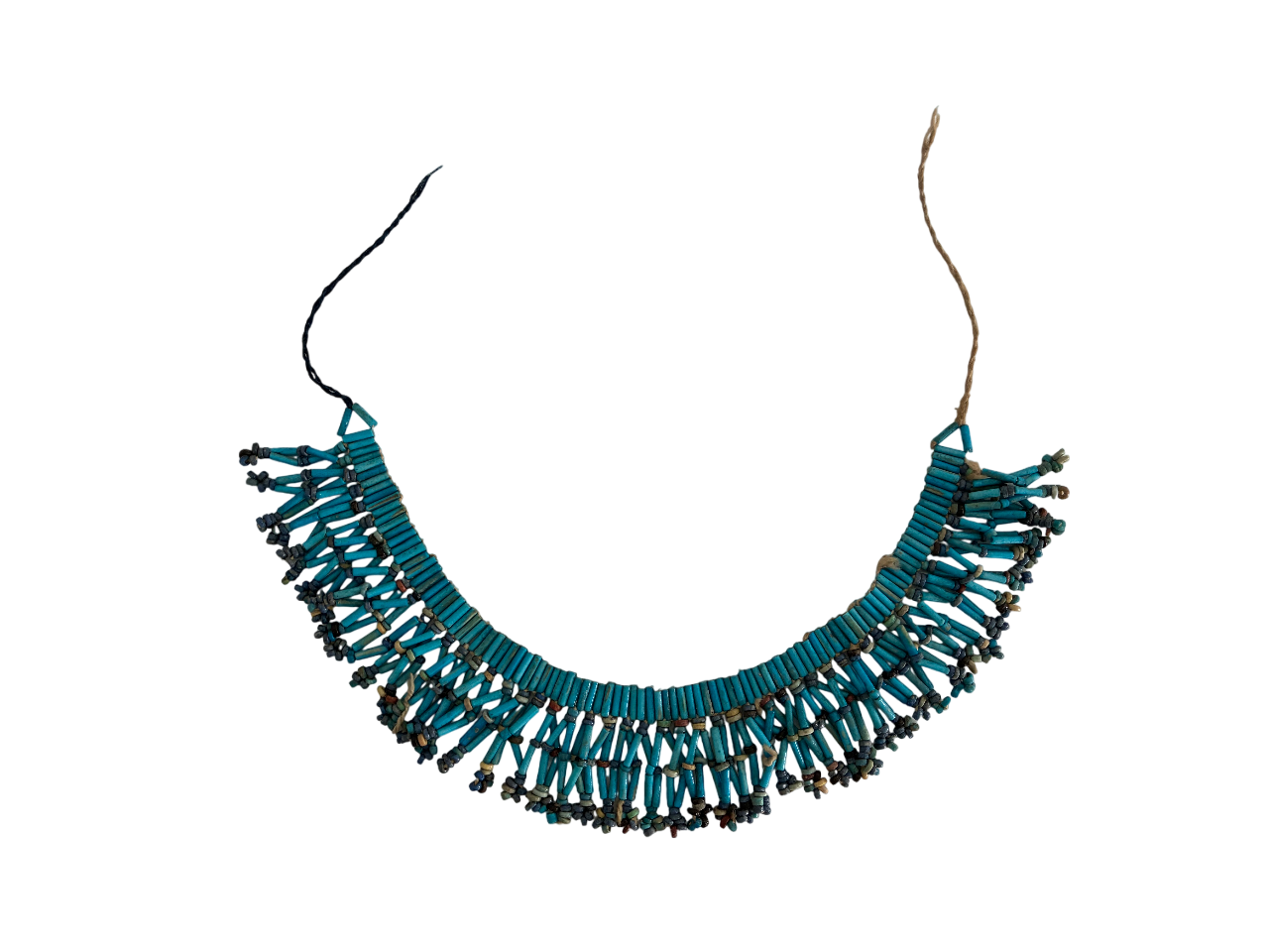 Ancient Egyptian blue faience bead collar, c. 1200–1000 B.C.